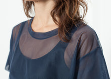 Load image into Gallery viewer, Mesh Over Dress in Navy
